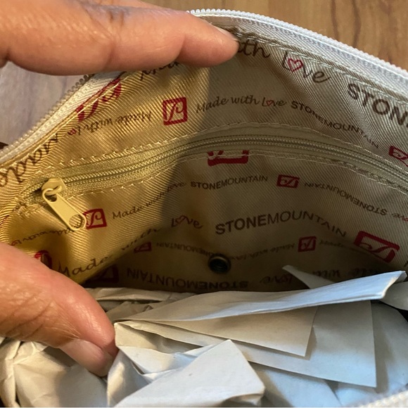 Stone Mountain Crossbody Bag - Cream, Brown, and Blue - Picture 10 of 16